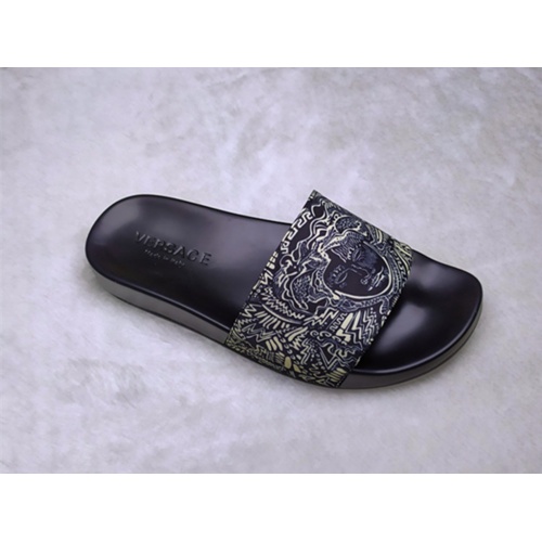 Cheap Versace Slippers For Men #861287 Replica Wholesale [$40.00 USD] [ITEM#861287] on Replica Versace Slippers