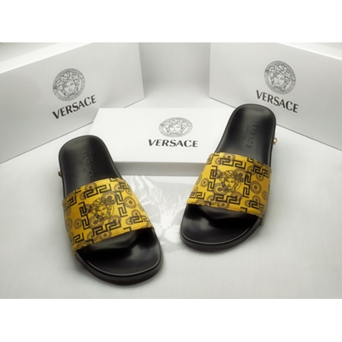 Cheap Versace Slippers For Men #861288 Replica Wholesale [$40.00 USD] [ITEM#861288] on Replica Versace Slippers