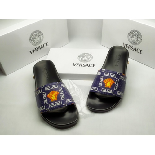 Cheap Versace Slippers For Men #861290 Replica Wholesale [$40.00 USD] [ITEM#861290] on Replica Versace Slippers
