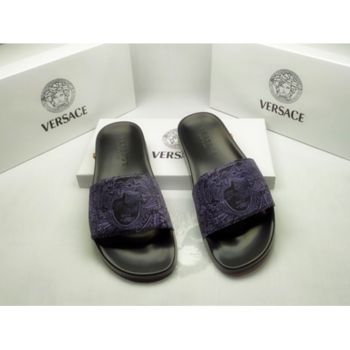 Cheap Versace Slippers For Men #861293 Replica Wholesale [$40.00 USD] [ITEM#861293] on Replica Versace Slippers