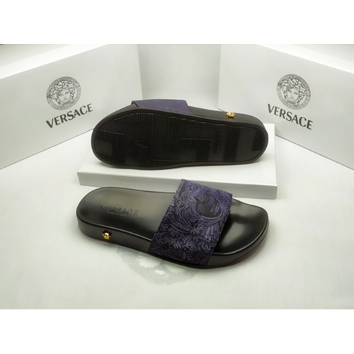 Cheap Versace Slippers For Men #861293 Replica Wholesale [$40.00 USD] [ITEM#861293] on Replica Versace Slippers