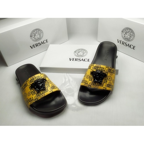 Cheap Versace Slippers For Men #861297 Replica Wholesale [$40.00 USD] [ITEM#861297] on Replica Versace Slippers