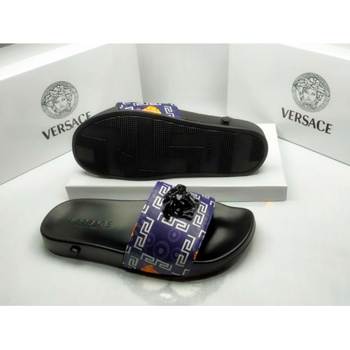 Cheap Versace Slippers For Men #861299 Replica Wholesale [$40.00 USD] [ITEM#861299] on Replica Versace Slippers