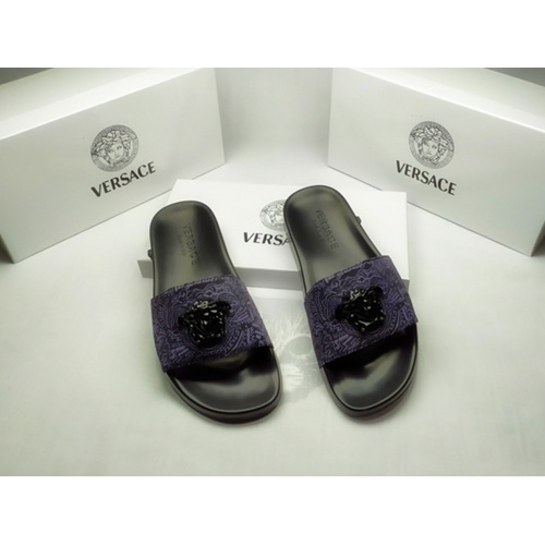 Cheap Versace Slippers For Men #861302 Replica Wholesale [$40.00 USD] [ITEM#861302] on Replica Versace Slippers