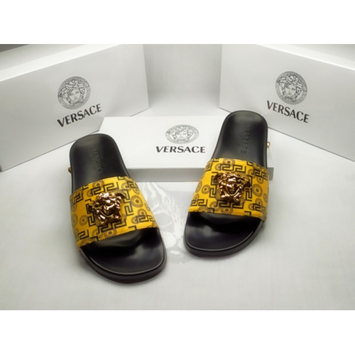 Cheap Versace Slippers For Men #861306 Replica Wholesale [$40.00 USD] [ITEM#861306] on Replica Versace Slippers