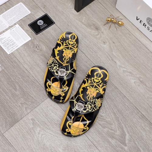Cheap Versace Slippers For Men #862691 Replica Wholesale [$48.00 USD] [ITEM#862691] on Replica Versace Slippers