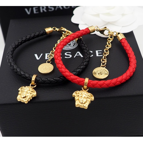 Cheap Versace Bracelet In Red For Unisex #864079 Replica Wholesale [$29.00 USD] [ITEM#864079] on Replica Versace Bracelets