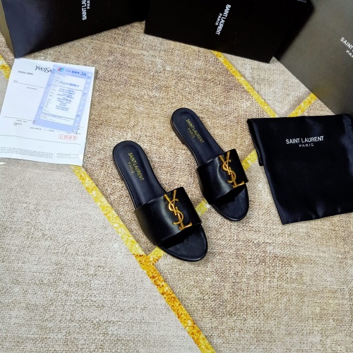 Cheap Yves Saint Laurent YSL Slippers For Women #865659 Replica Wholesale [$50.00 USD] [ITEM#865659] on Replica Yves Saint Laurent YSL Slippers