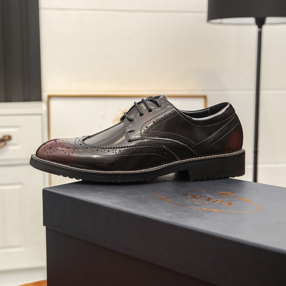 prada mens leather shoes