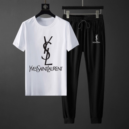 Cheap Yves Saint Laurent YSL Tracksuits Short Sleeved For Men #871107 Replica Wholesale [$68.00 USD] [ITEM#871107] on Replica Yves Saint Laurent YSL Tracksuits