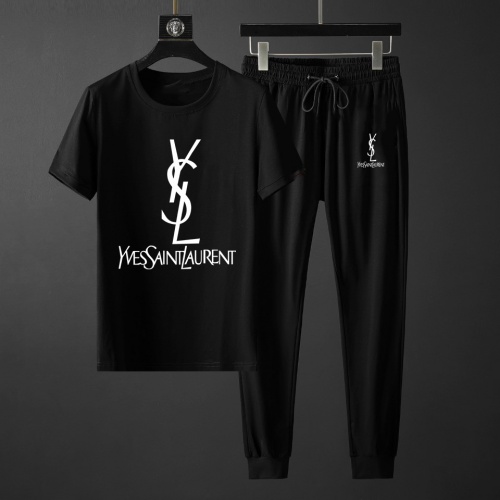Cheap Yves Saint Laurent YSL Tracksuits Short Sleeved For Men #871109 Replica Wholesale [$68.00 USD] [ITEM#871109] on Replica Yves Saint Laurent YSL Tracksuits