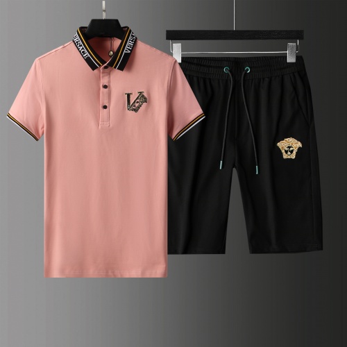 Cheap Versace Tracksuits Short Sleeved For Men #876307 Replica Wholesale [$64.00 USD] [ITEM#876307] on Replica Versace Tracksuits