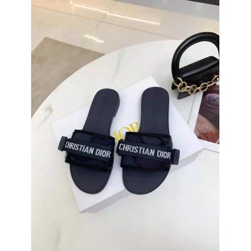 Cheap Christian Dior Slippers For Women #878232 Replica Wholesale [$64.00 USD] [ITEM#878232] on Replica Christian Dior Slippers