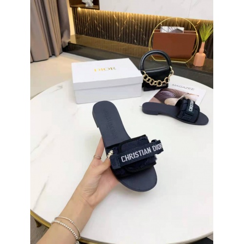 Cheap Christian Dior Slippers For Women #878232 Replica Wholesale [$64.00 USD] [ITEM#878232] on Replica Christian Dior Slippers