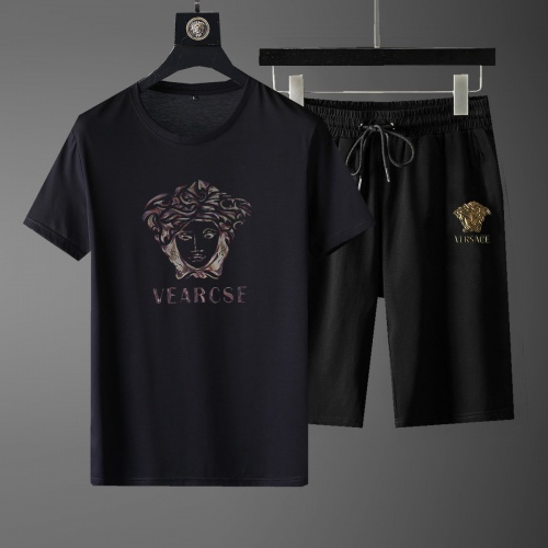 Cheap Versace Tracksuits Short Sleeved For Men #878350 Replica Wholesale [$52.00 USD] [ITEM#878350] on Replica Versace Tracksuits