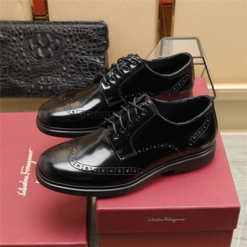 Cheap Salvatore Ferragamo Leather Shoes For Men #887262 Replica Wholesale [$92.00 USD] [ITEM#887262] on Replica Salvatore Ferragamo Leather Shoes