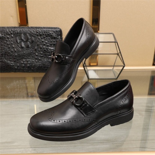 Cheap Salvatore Ferragamo Leather Shoes For Men #887263 Replica Wholesale [$92.00 USD] [ITEM#887263] on Replica Salvatore Ferragamo Leather Shoes