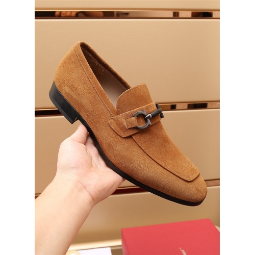 Cheap Salvatore Ferragamo Leather Shoes For Men #887954 Replica Wholesale [$118.00 USD] [ITEM#887954] on Replica Salvatore Ferragamo Leather Shoes