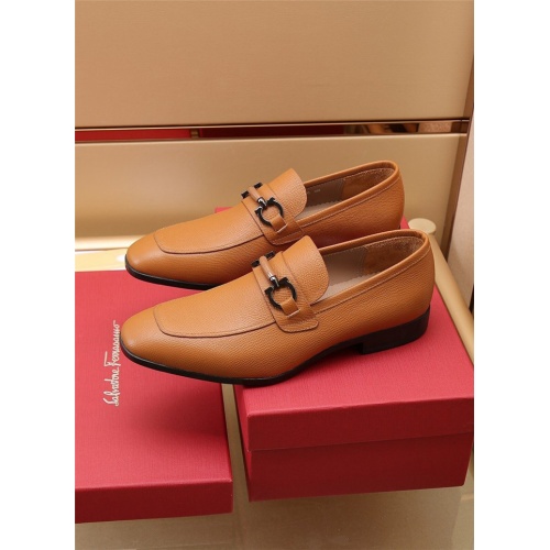 Cheap Salvatore Ferragamo Leather Shoes For Men #887957 Replica Wholesale [$118.00 USD] [ITEM#887957] on Replica Salvatore Ferragamo Leather Shoes