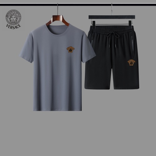 Cheap Versace Tracksuits Short Sleeved For Men #888472 Replica Wholesale [$56.00 USD] [ITEM#888472] on Replica Versace Tracksuits