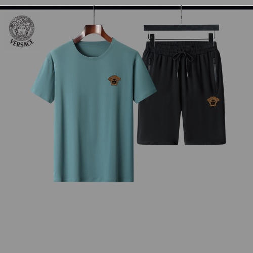 Cheap Versace Tracksuits Short Sleeved For Men #888475 Replica Wholesale [$56.00 USD] [ITEM#888475] on Replica Versace Tracksuits
