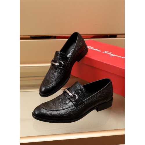 Cheap Salvatore Ferragamo Leather Shoes For Men #891804 Replica Wholesale [$82.00 USD] [ITEM#891804] on Replica Salvatore Ferragamo Leather Shoes