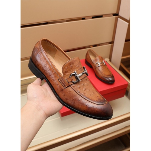 Cheap Salvatore Ferragamo Leather Shoes For Men #891807 Replica Wholesale [$82.00 USD] [ITEM#891807] on Replica Salvatore Ferragamo Leather Shoes