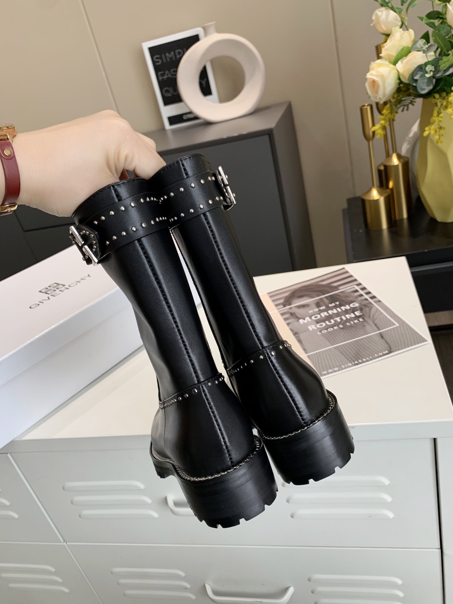 givenchy boots gray