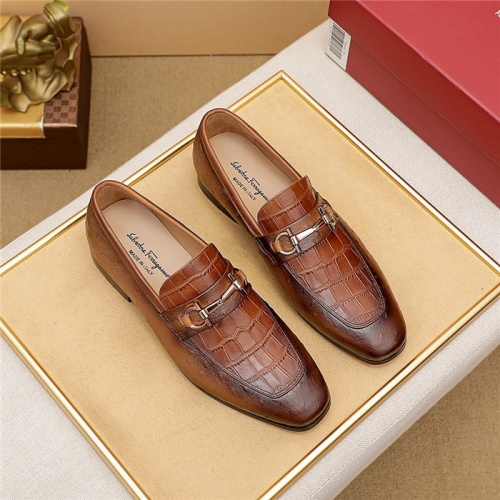 Cheap Salvatore Ferragamo Leather Shoes For Men #895025 Replica Wholesale [$82.00 USD] [ITEM#895025] on Replica Salvatore Ferragamo Leather Shoes