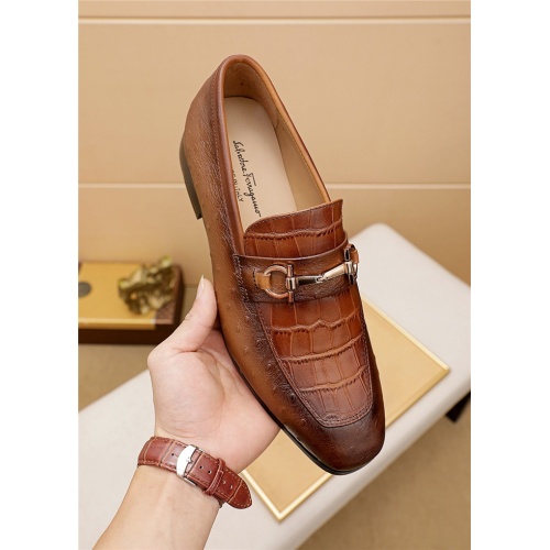 Cheap Salvatore Ferragamo Leather Shoes For Men #895025 Replica Wholesale [$82.00 USD] [ITEM#895025] on Replica Salvatore Ferragamo Leather Shoes