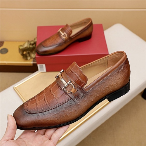 Cheap Salvatore Ferragamo Leather Shoes For Men #895025 Replica Wholesale [$82.00 USD] [ITEM#895025] on Replica Salvatore Ferragamo Leather Shoes