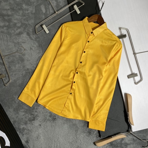 Cheap Versace Shirts Long Sleeved For Men #909060 Replica Wholesale [$45.00 USD] [ITEM#909060] on Replica Versace Shirts