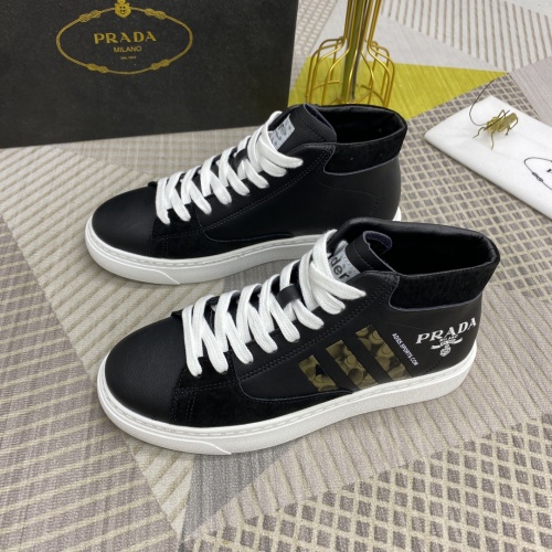Cheap Prada High Tops Shoes For Men #912059 Replica Wholesale [$100.00 USD] [ITEM#912059] on Replica Prada High Top Shoes