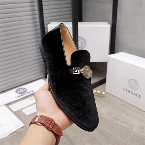 Cheap Versace Leather Shoes For Men #912154 Replica Wholesale [$92.00 USD] [ITEM#912154] on Replica Versace Leather Shoes