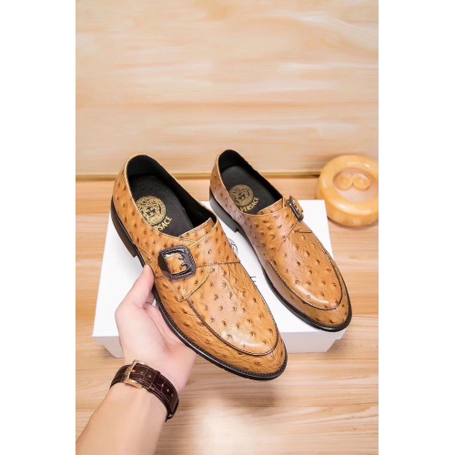 Cheap Versace Leather Shoes For Men #914251 Replica Wholesale [$80.00 USD] [ITEM#914251] on Replica Versace Leather Shoes
