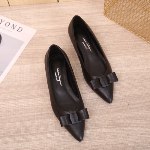 Cheap Salvatore Ferragamo Flat Shoes For Women #916187 Replica Wholesale [$85.00 USD] [ITEM#916187] on Replica Salvatore Ferragamo Flat Shoes