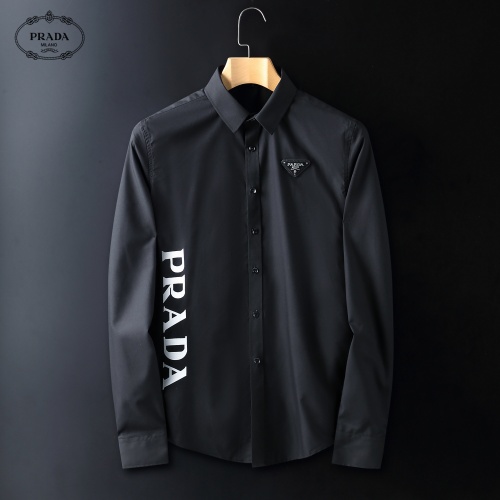 Cheap Prada Shirts Long Sleeved For Men #916750 Replica Wholesale [$56.00 USD] [ITEM#916750] on Replica Prada Shirts