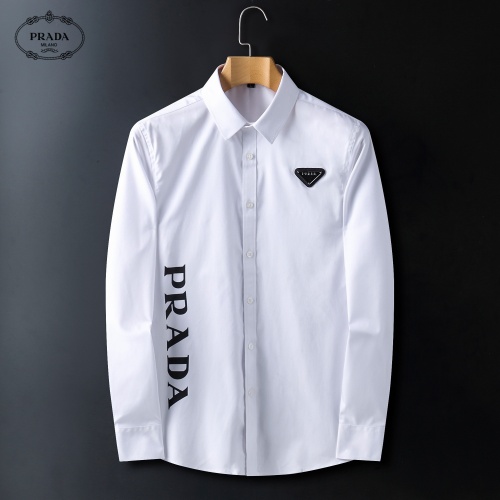 Cheap Prada Shirts Long Sleeved For Men #916751 Replica Wholesale [$56.00 USD] [ITEM#916751] on Replica Prada Shirts
