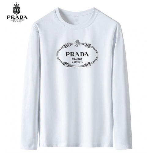 Cheap Prada T-Shirts Long Sleeved For Men #916838 Replica Wholesale [$35.00 USD] [ITEM#916838] on Replica Prada T-Shirts
