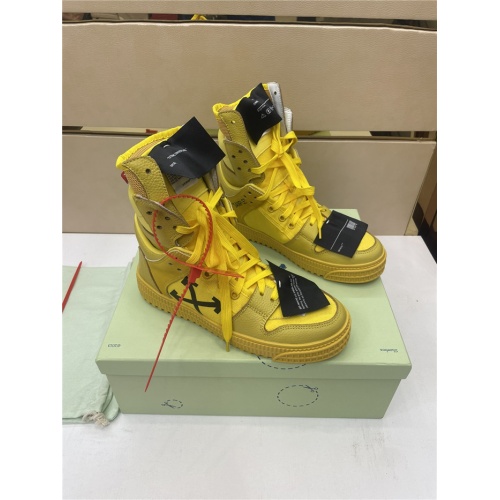 Cheap Off-White High Tops Shoes For Men #917124 Replica Wholesale [$112.00 USD] [ITEM#917124] on Replica Off-White High Tops Shoes