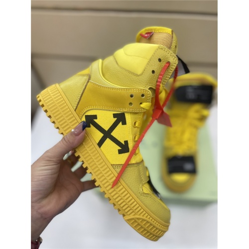 Cheap Off-White High Tops Shoes For Men #917124 Replica Wholesale [$112.00 USD] [ITEM#917124] on Replica Off-White High Tops Shoes