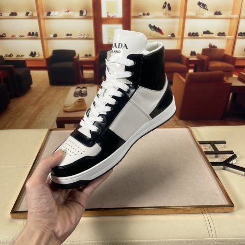 Cheap Prada High Tops Shoes For Men #917547 Replica Wholesale [$112.00 USD] [ITEM#917547] on Replica Prada High Top Shoes