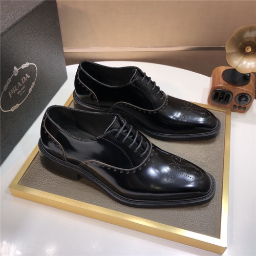 Cheap Prada Leather Shoes For Men #917813 Replica Wholesale [$98.00 USD] [ITEM#917813] on Replica Prada Leather Shoes