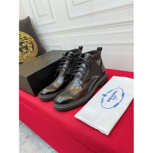 Cheap Prada High Tops Shoes For Men #919729 Replica Wholesale [$88.00 USD] [ITEM#919729] on Replica Prada High Top Shoes