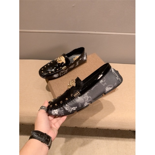 Cheap Versace Leather Shoes For Men #920581 Replica Wholesale [$82.00 USD] [ITEM#920581] on Replica Versace Leather Shoes