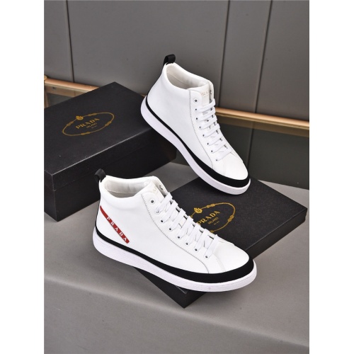 Cheap Prada High Tops Shoes For Men #920755 Replica Wholesale [$82.00 USD] [ITEM#920755] on Replica Prada High Tops Shoes