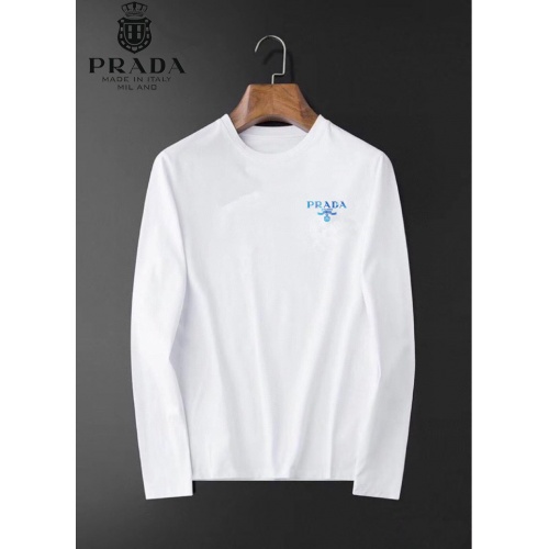 Cheap Prada T-Shirts Long Sleeved For Men #923744 Replica Wholesale [$35.00 USD] [ITEM#923744] on Replica Prada T-Shirts