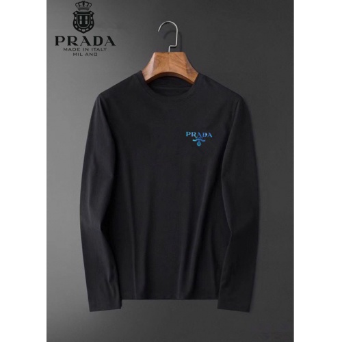 Cheap Prada T-Shirts Long Sleeved For Men #923745 Replica Wholesale [$35.00 USD] [ITEM#923745] on Replica Prada T-Shirts