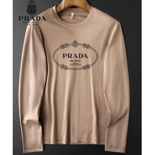 Cheap Prada T-Shirts Long Sleeved For Men #923757 Replica Wholesale [$35.00 USD] [ITEM#923757] on Replica Prada T-Shirts