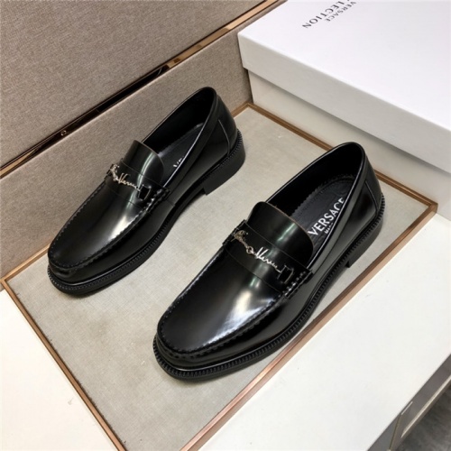 Cheap Versace Leather Shoes For Men #928253 Replica Wholesale [$105.00 USD] [ITEM#928253] on Replica Versace Leather Shoes